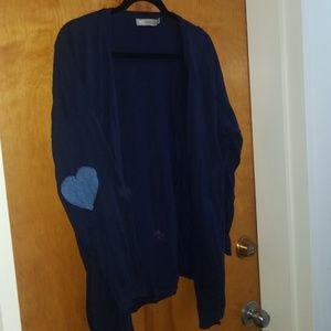 Heart elbow patch cardigan